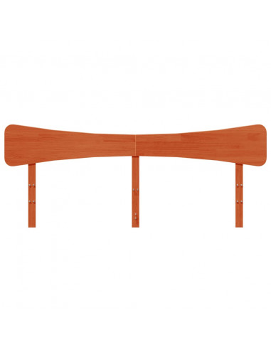 Testiera Marrone Cera 200 cm in Legno Massello di Pino