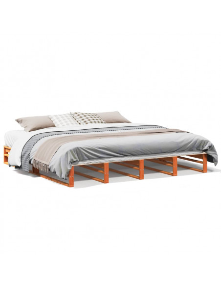 Giroletto Marrone Cera 180x200 cm in Legno Massello di Pino
