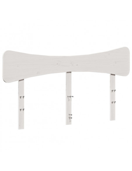 Testiera Bianca 150 cm in Legno Massello di Pino
