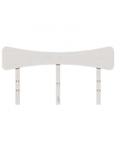 Testiera Bianca 150 cm in Legno Massello di Pino