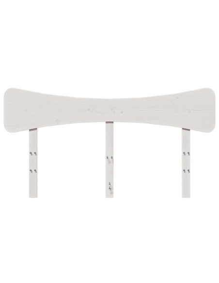 Testiera Bianca 150 cm in Legno Massello di Pino