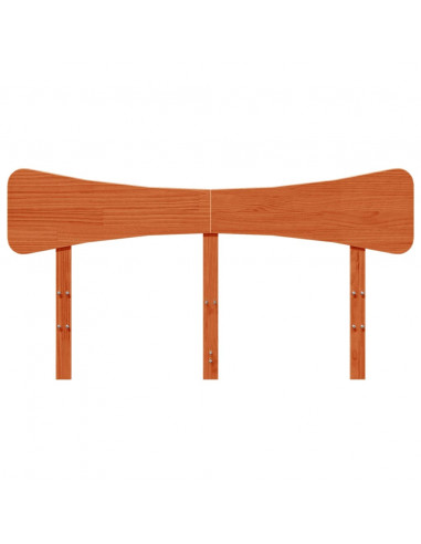 Testiera Marrone Cera 150 cm in Legno Massello di Pino