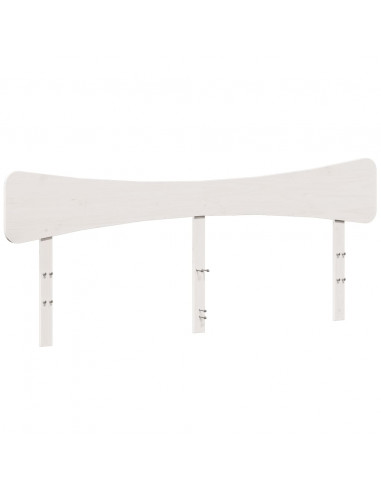 Testiera Bianca 200 cm in Legno Massello di Pino