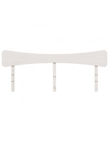 Testiera Bianca 200 cm in Legno Massello di Pino