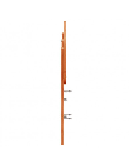Testiera Marrone Cera 135 cm in Legno Massello di Pino