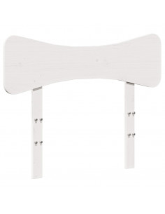 Testiera Bianca 100 cm in Legno Massello di Pino 2