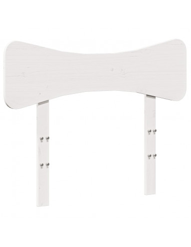 Testiera Bianca 100 cm in Legno Massello di Pino