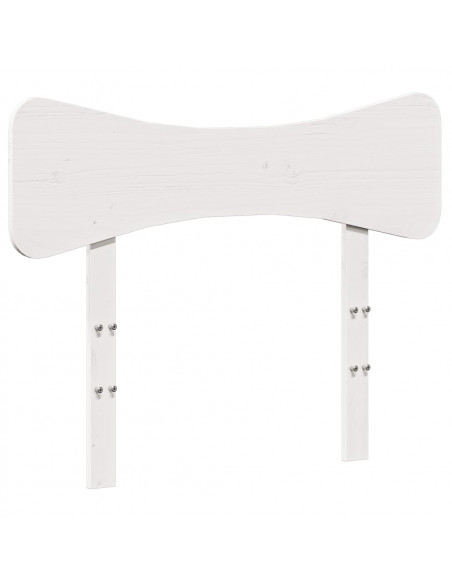 Testiera Bianca 100 cm in Legno Massello di Pino
