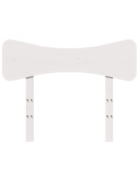 Testiera Bianca 100 cm in Legno Massello di Pino