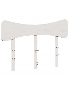 Testiera Bianca 120 cm in Legno Massello di Pino 2