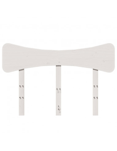 Testiera Bianca 120 cm in Legno Massello di Pino