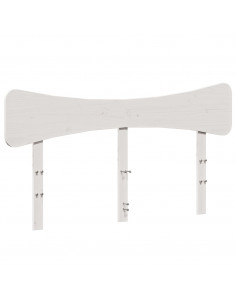 Testiera Bianca 140 cm in Legno Massello di Pino 2