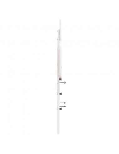 Testiera Bianca 140 cm in Legno Massello di Pino