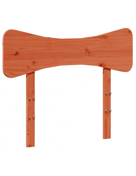 Testiera Marrone Cera 100 cm in Legno Massello di Pino