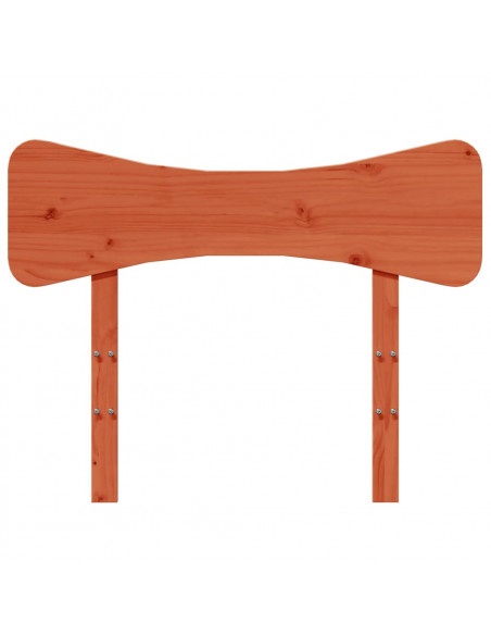 Testiera Marrone Cera 100 cm in Legno Massello di Pino