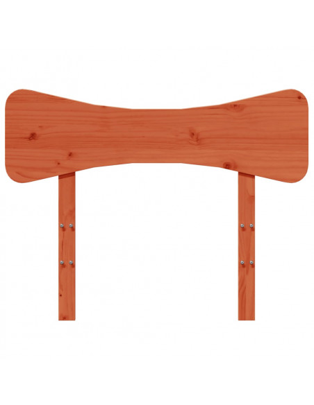 Testiera Marrone Cera 75 cm in Legno Massello di Pino