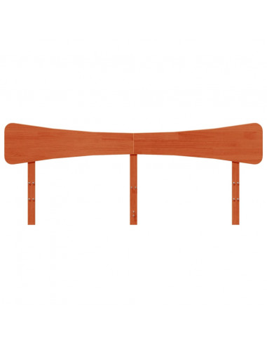 Testiera Marrone Cera 180 cm in Legno Massello di Pino