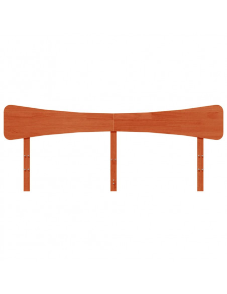 Testiera Marrone Cera 180 cm in Legno Massello di Pino