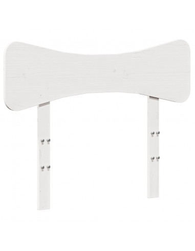 Testiera Bianca 90 cm in Legno Massello di Pino