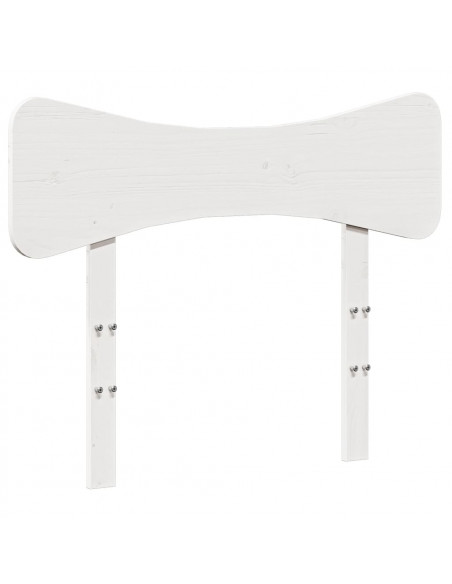 Testiera Bianca 90 cm in Legno Massello di Pino