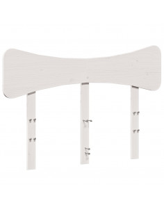 Testiera Bianca 135 cm in Legno Massello di Pino 2