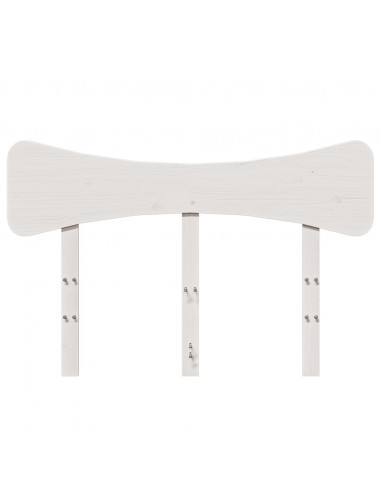 Testiera Bianca 135 cm in Legno Massello di Pino