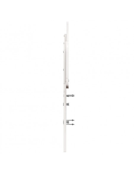 Testiera Bianca 135 cm in Legno Massello di Pino