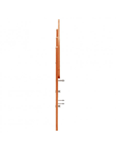 Testiera Marrone Cera 140 cm in Legno Massello di Pino