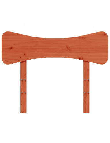 Testiera Marrone Cera 90 cm in Legno Massello di Pino