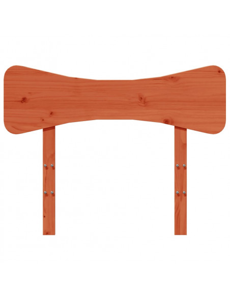 Testiera Marrone Cera 90 cm in Legno Massello di Pino