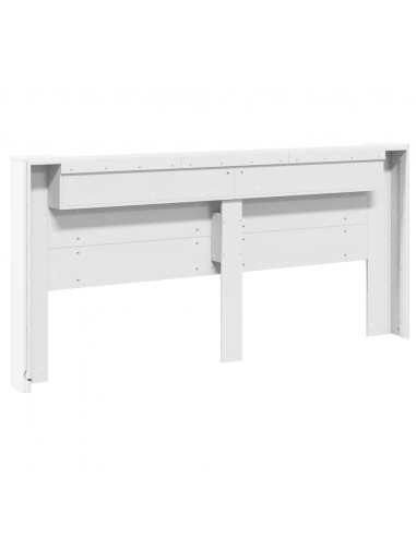 Testiera con Contenitore a LED Bianca 220x16,5x103,5 cm