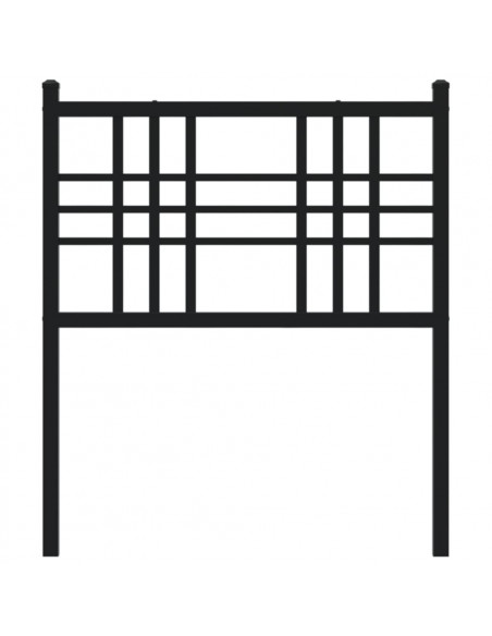 Testiera in Metallo Nero 80 cm