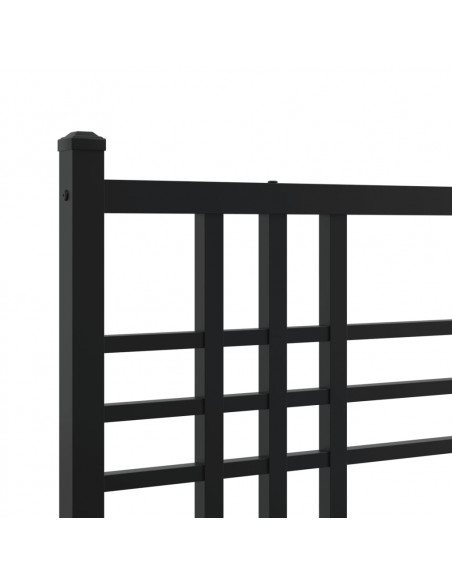 Testiera in Metallo Nero 80 cm