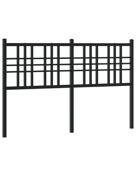 Testiera in Metallo Nero 120 cm