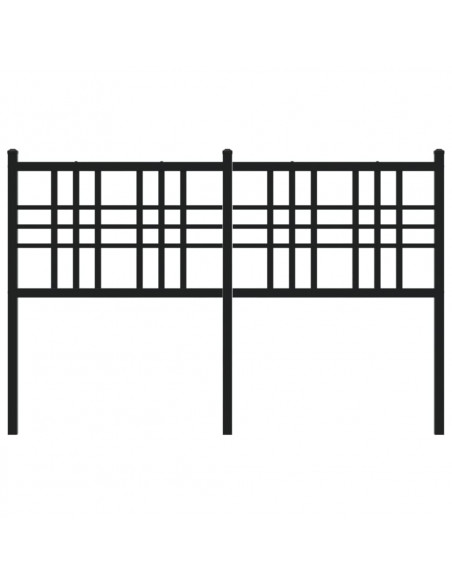 Testiera in Metallo Nero 120 cm