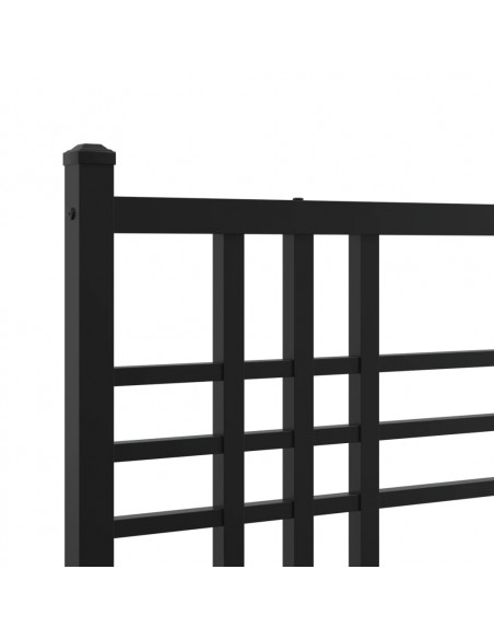 Testiera in Metallo Nero 120 cm