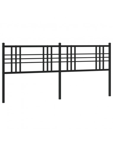 Testiera in Metallo Nero 180 cm