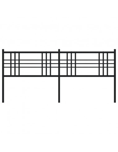 Testiera in Metallo Nero 180 cm