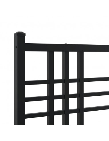 Testiera in Metallo Nero 180 cm