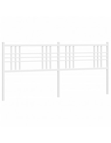Testiera in Metallo Bianco 180 cm