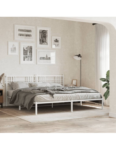 Testiera in Metallo Bianco 180 cm