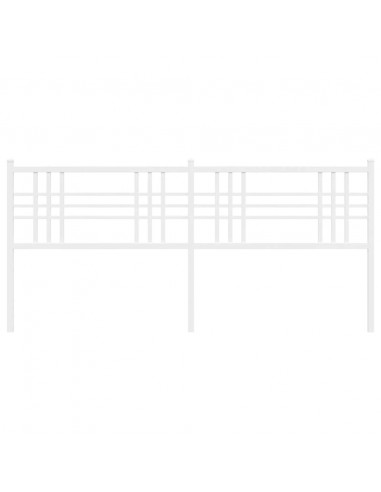 Testiera in Metallo Bianco 180 cm