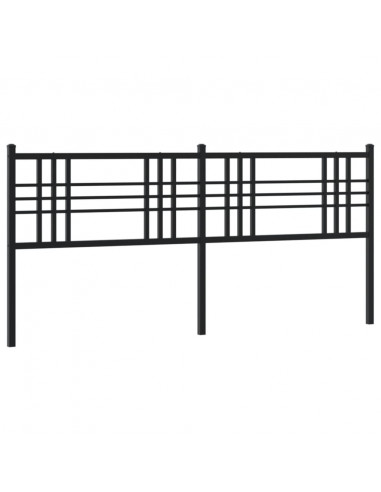 Testiera in Metallo Nero 193 cm