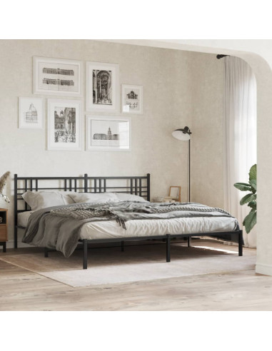 Testiera in Metallo Nero 193 cm