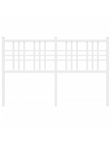Testiera in Metallo Bianco 120 cm