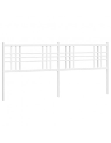 Testiera in Metallo Bianco 193 cm