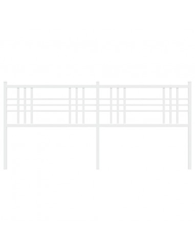 Testiera in Metallo Bianco 193 cm
