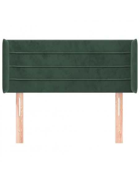 Testiera ad Orecchio Verde Scuro 103x16x78/88 cm in Velluto