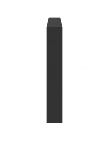 Testiera con Contenitore a LED Nera 160x17x102 cm