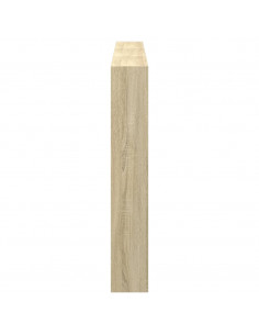 Testiera con Contenitore a LED Rovere Sonoma 180x17x102 cm 2